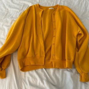 Chunky Oversized Yellow Cardigan